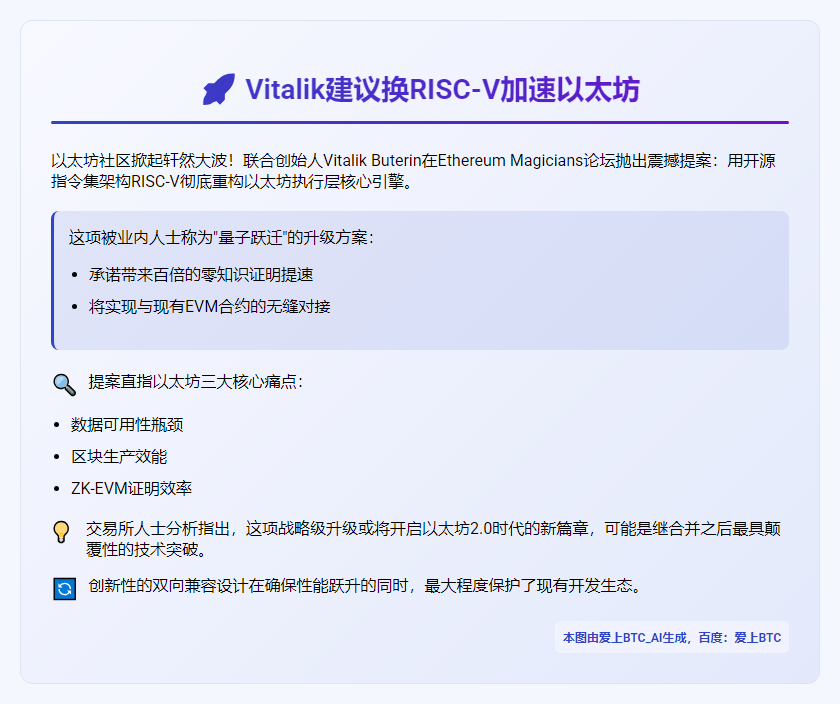 Vitalik建议换RISC-V加速以太坊