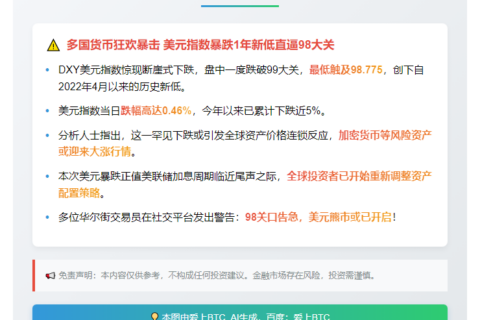 美元指数失守99