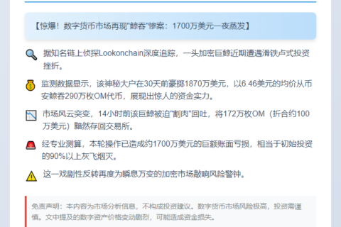 巨鲸月亏1700万刀