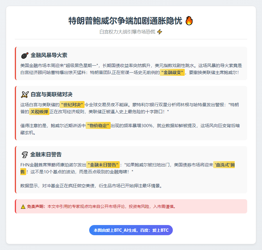 "特朗普鲍威尔争端加剧通胀隐忧"