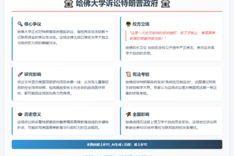 哈佛起诉特朗普政府