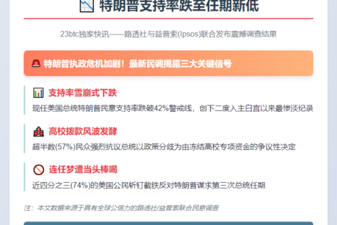 特朗普支持率跌至任期新低