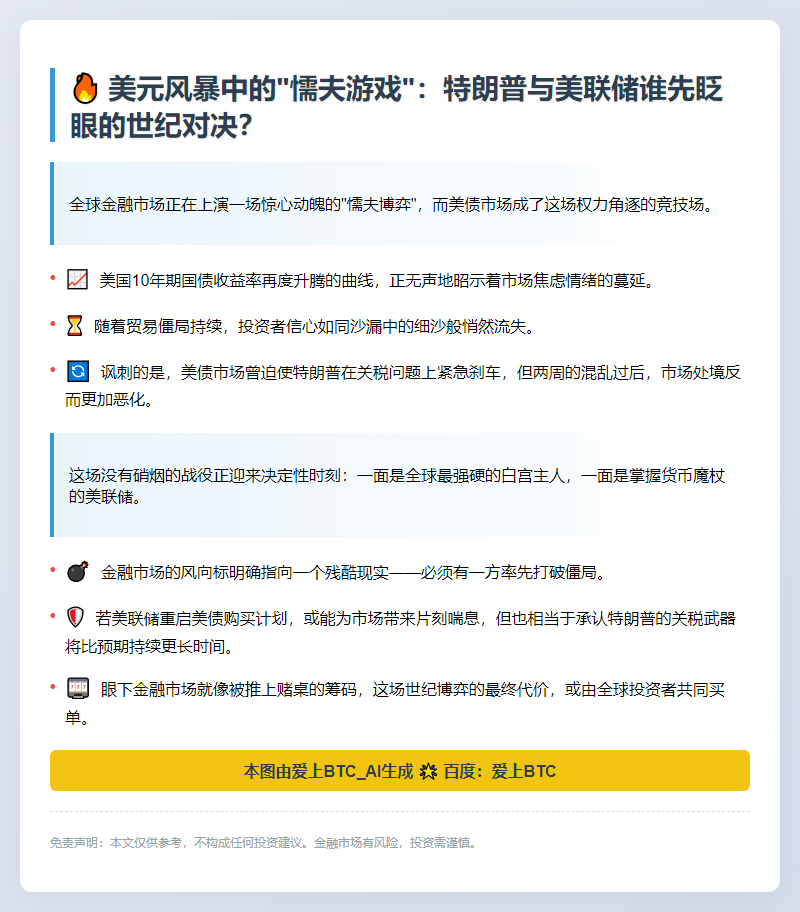 特朗普与美联储陷“胆小鬼博弈”