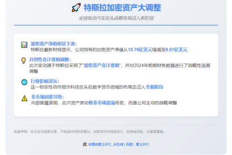 特斯拉加密资产大调整