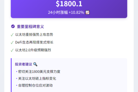 ETH破1800美元