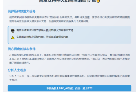 普京支持停火仍需厘清细节