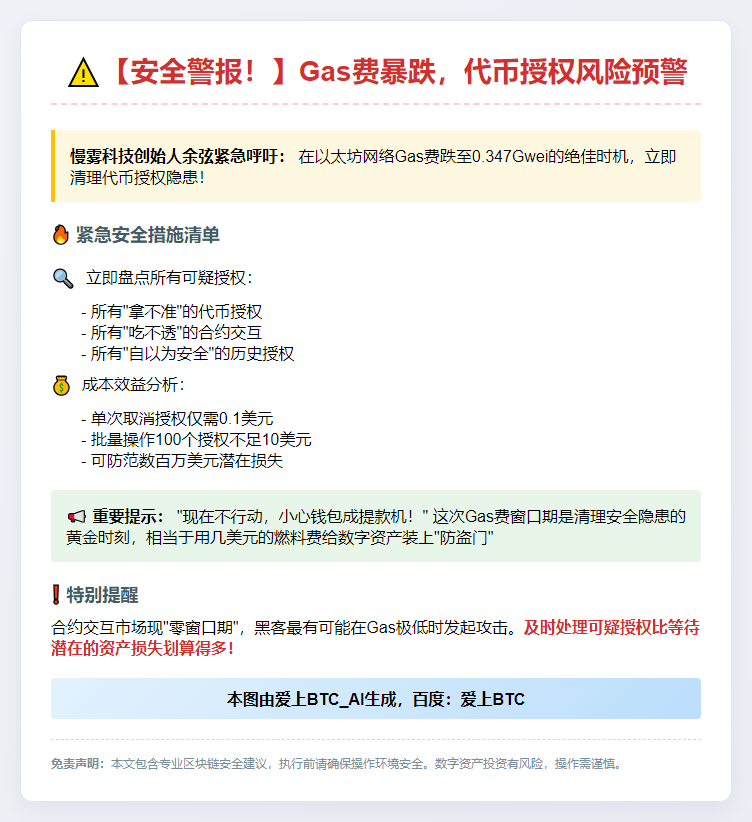 低Gas时批量取消代币授权