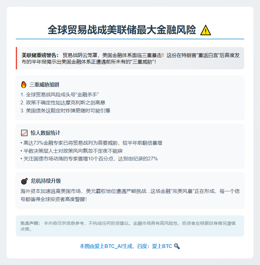 全球贸易战成美联储最大金融风险插图 全球贸易战成美联储最大金融风险
