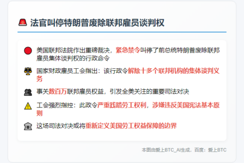 法官叫停特朗普废除联邦雇员谈判权