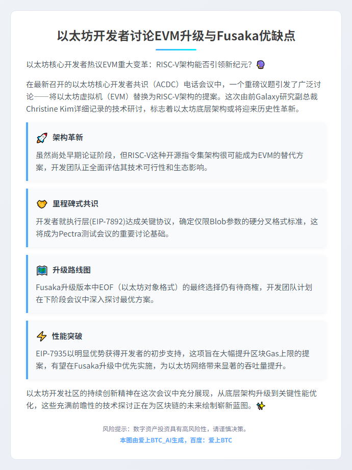 以太坊开发者讨论EVM升级与Fusaka优缺点