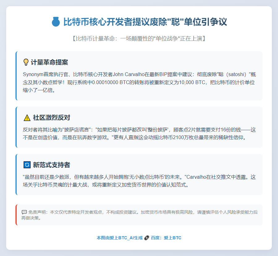 比特币核心开发者提议废除