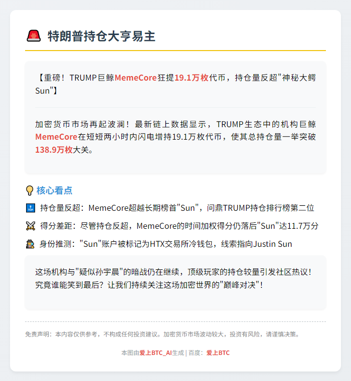 特朗普持仓大亨易主