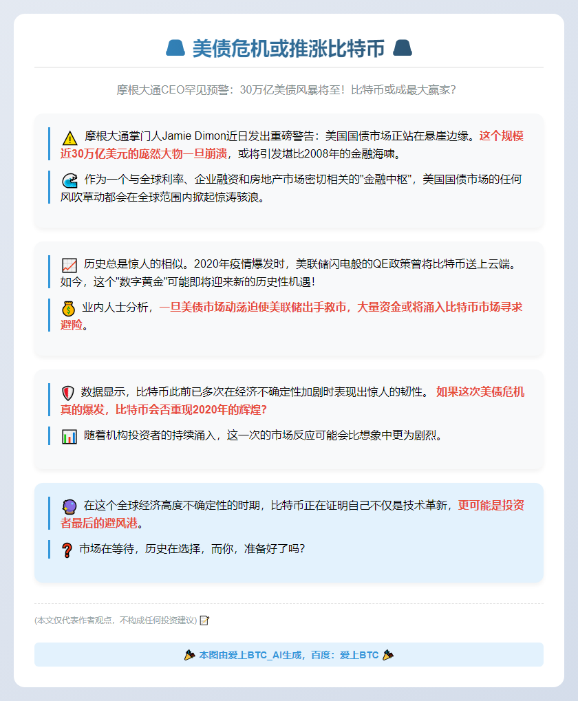 美债危机或推涨比特币