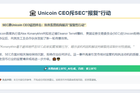 Unicoin CEO斥SEC"报复"行动