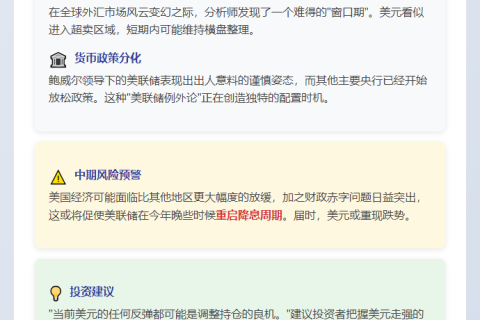美元短期盘整后或再跌