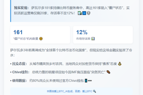 萨尔瓦多仅20家比特币机构活跃