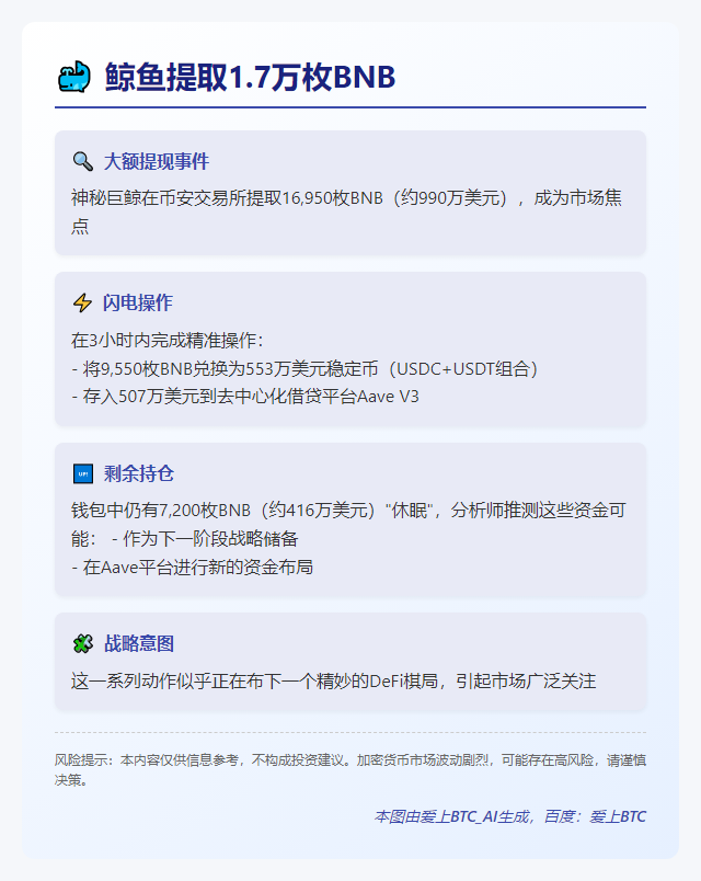 鲸鱼提取1.7万枚BNB