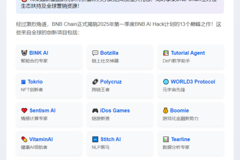 BNB Chain公布13个AI黑客松优胜项目