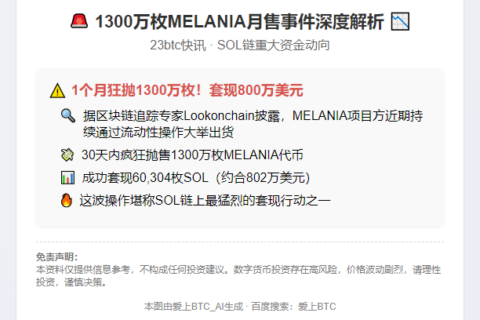1300万枚MELANIA月售