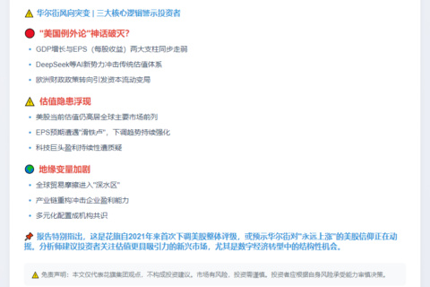 花旗下调美股至中性评级