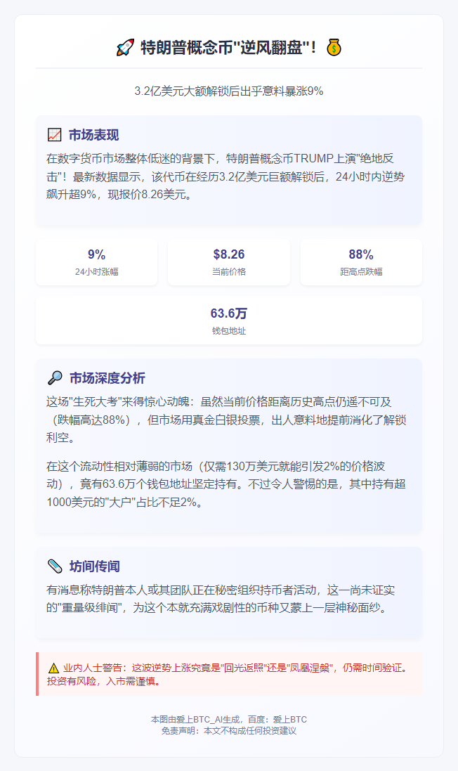 特朗普解锁3.2亿后涨9%，距高点多跌88%