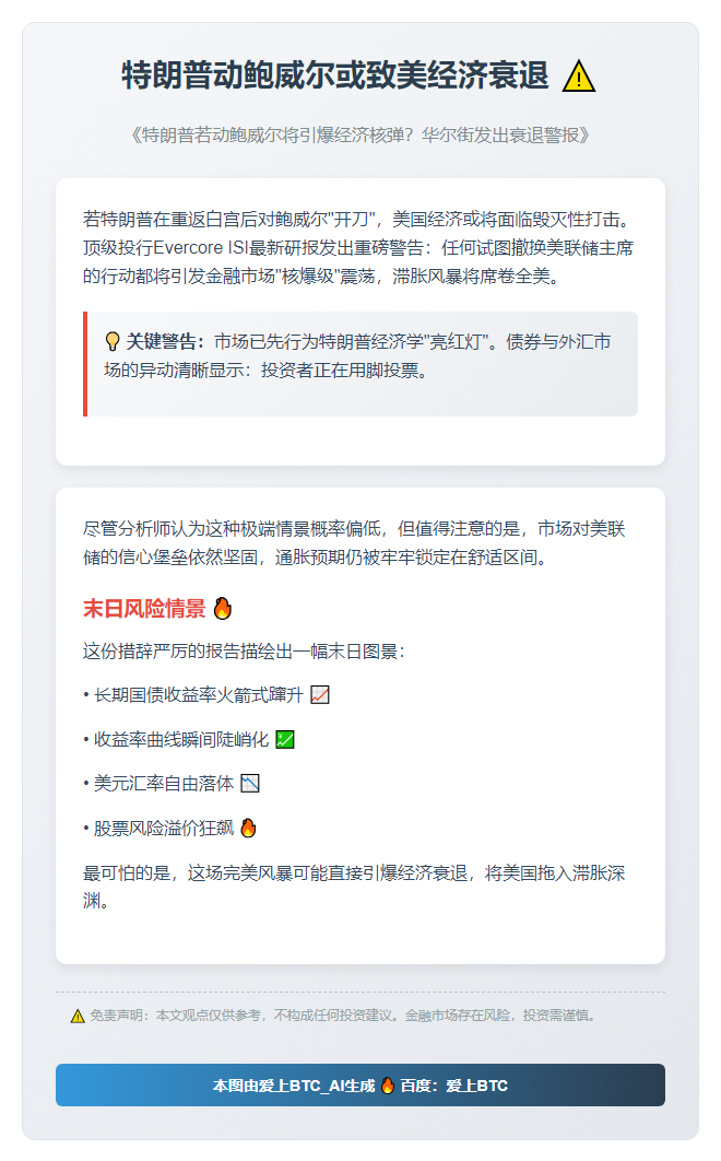 特朗普动鲍威尔或致美经济衰退