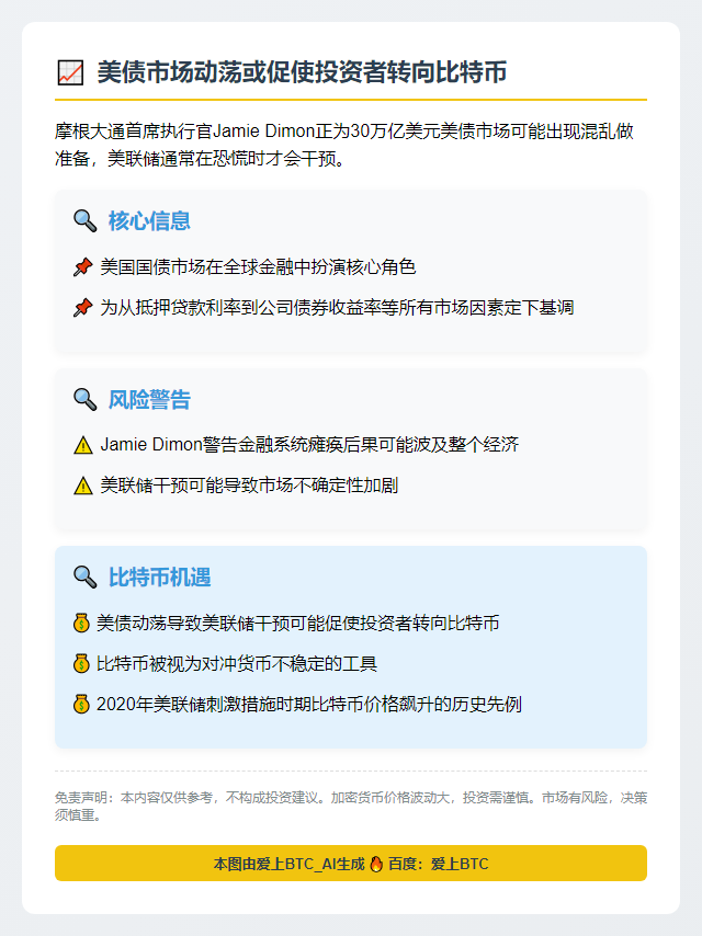 分析：若美债市场混乱迫使美联储干预或将促使投资者转向比特币