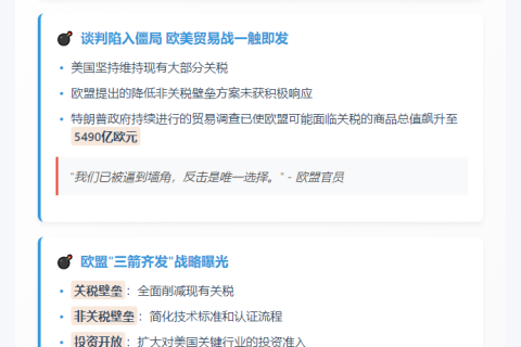 欧盟或对美千亿商品加税