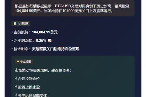 BTC破10.4万美金