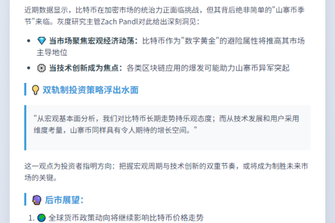 灰度专家：比特币长期看涨
