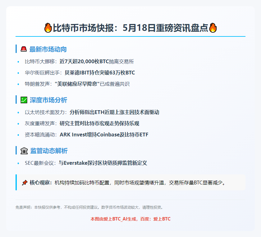 23btc晨讯 | 5月18日夜盘关键要闻