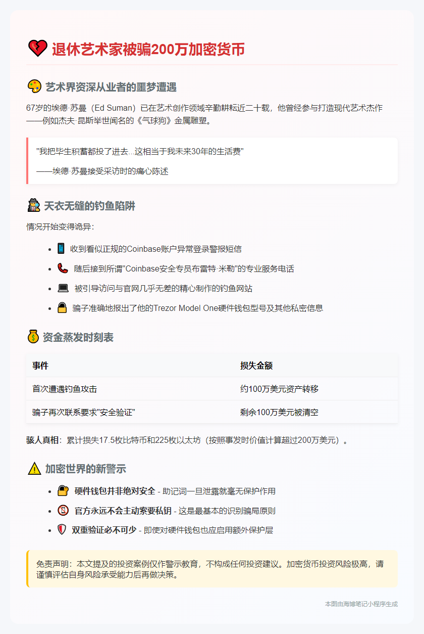 退休艺术家被骗200万加密货币