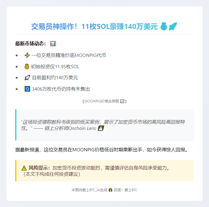交易员低买MOONPIG盈利140万美元