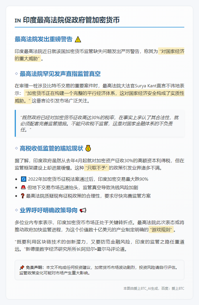 印度最高法院促政府管加密货币