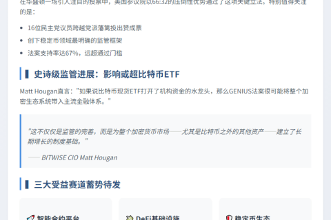 Bitwise称GENIUS法案影响巨大