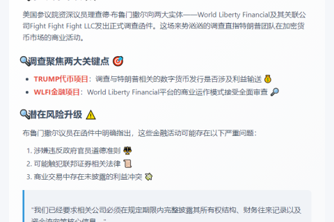 美参院调查特朗普涉加密货币