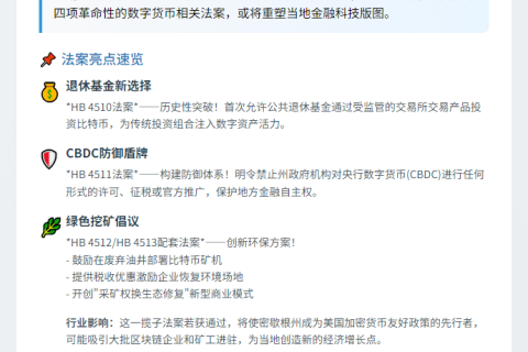 密歇根州推四项加密货币新法案