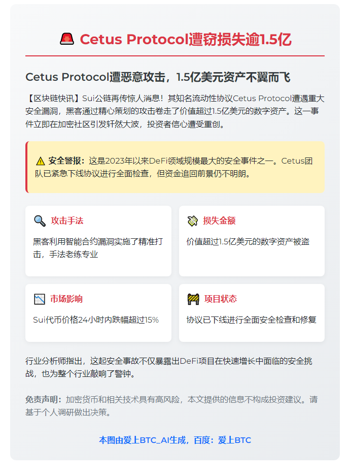 Cetus遭窃损失逾1.5亿