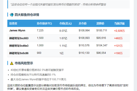 四巨头持近12亿比特币多仓