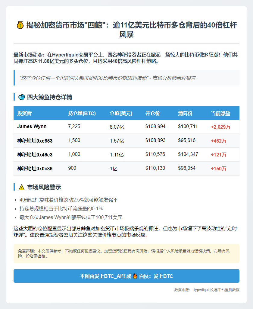 四巨头持近12亿比特币多仓