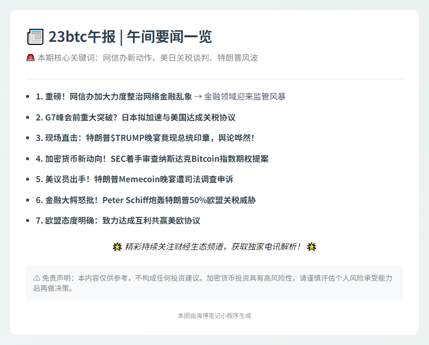 23btc午报 | 5.24午间要闻一览