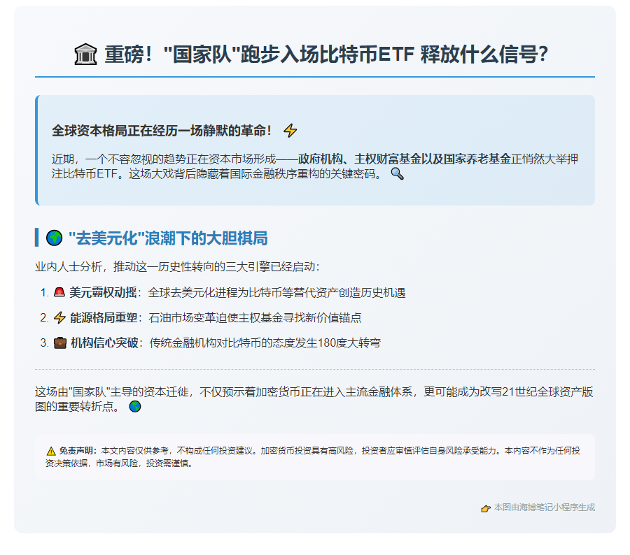 机构大举增持比特币ETF 去美元化趋势或为主因