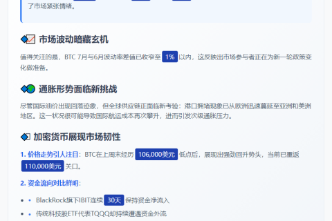 关税动荡，加密市场稳健