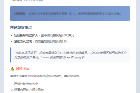 BTC跌破10.9万美元