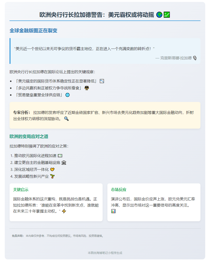 欧央行：美元主导地位现变数