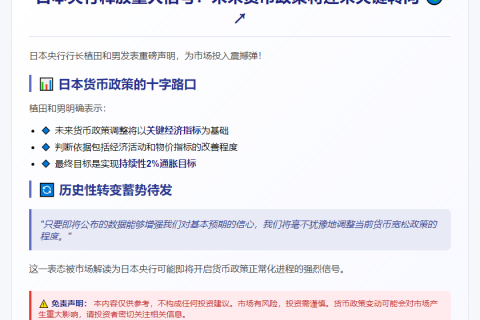 日央行：灵活调整货币宽松力度