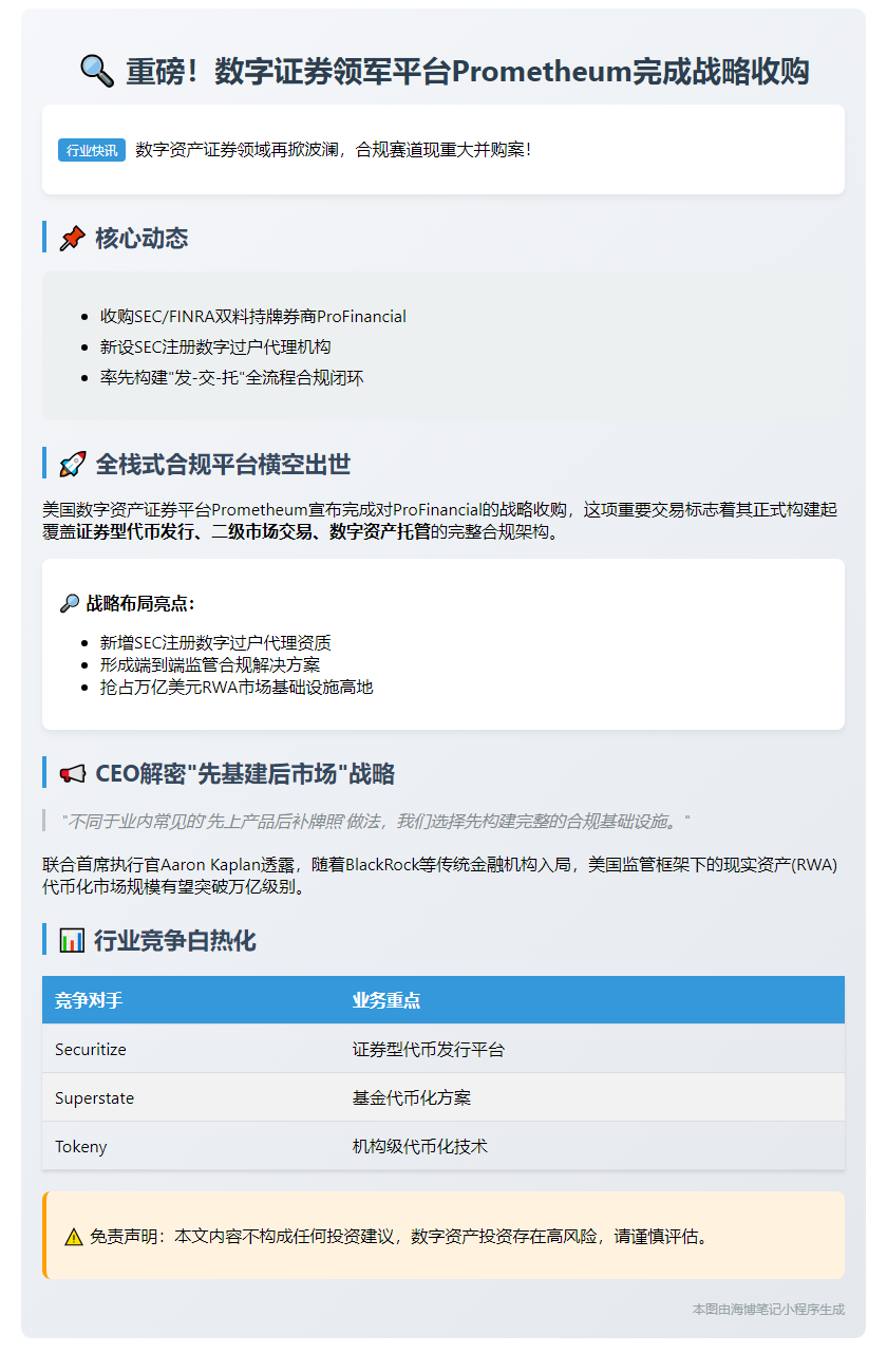 Prometheum收购SEC注册券商