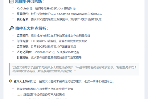 Coinbase 文件：纽约 SEC 曾要求认定 ETH 为证券