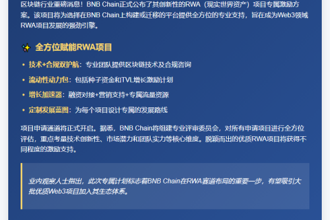BNB链推出RWA专属激励计划