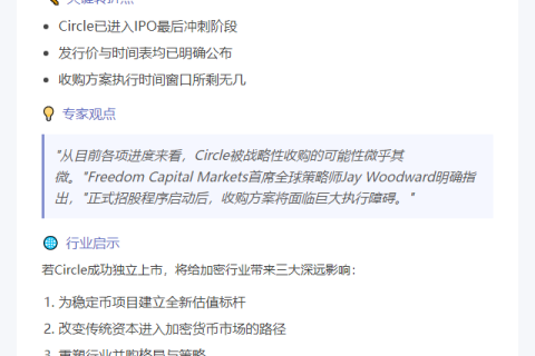 Circle IPO前难被收购